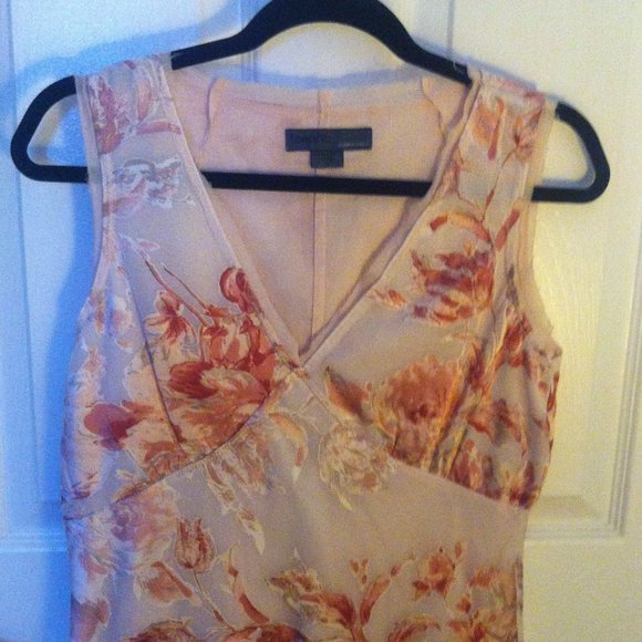 Teenflo Tops - 🌸 Ladies Teenflo Pink Floral Sleeveless Blouse Top V-neck Size 12🌸